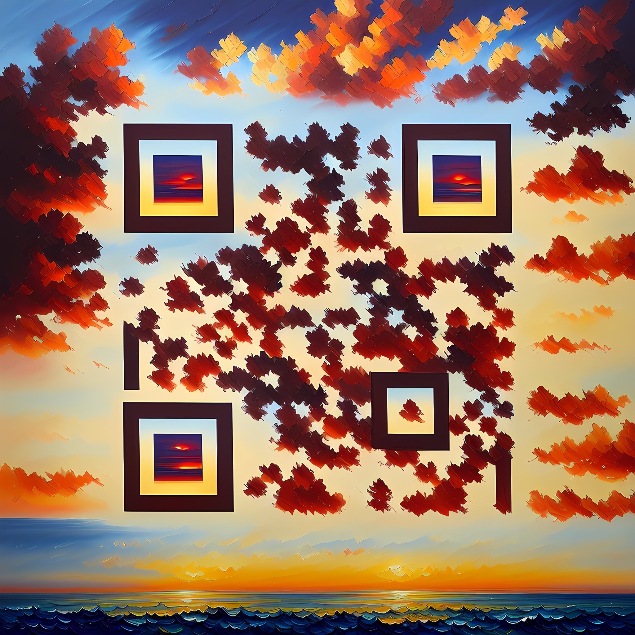 Brilliant ocean sunset